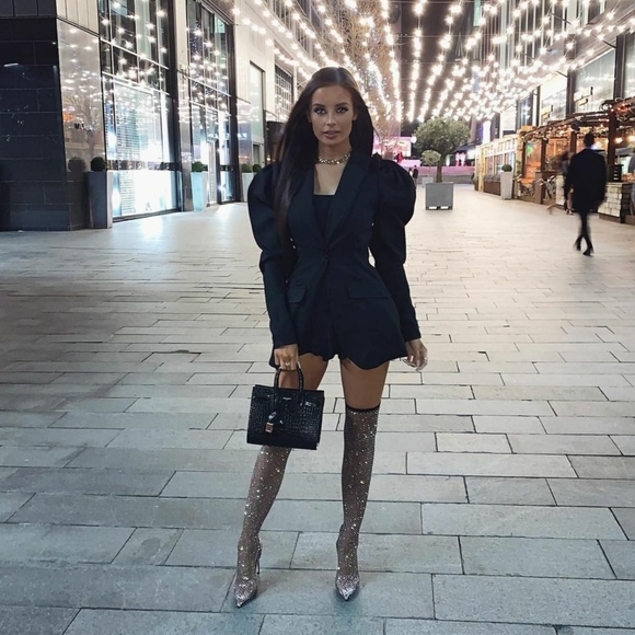 𝙇𝙖𝙨𝙩 6, & 6.5💎🎥Diamante Embellished Fishnet - Picture 12 of 16